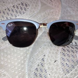 BRAND NEW gasoline green brass frame ray ban sunglasses